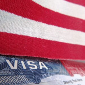 visa and American flag